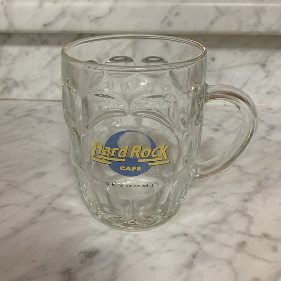 Hard Rock Cafe Clear Glass Mug Skydome StadiumToronto Canada Like NEW Dimple mug - Picture 4 of 7